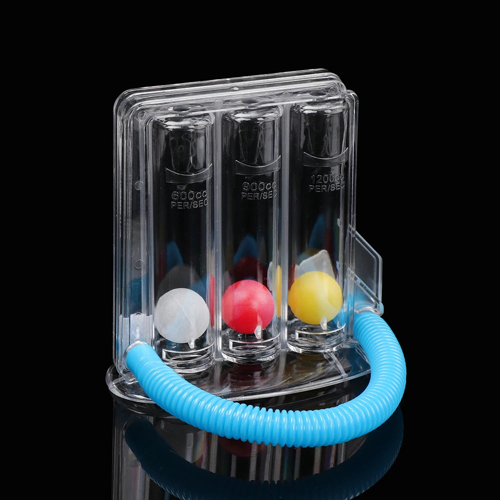 3 Balls Breathing Trainer Lung Function Improvement Trainer Respiratory Spirometry Breath Exerciser Measurement System